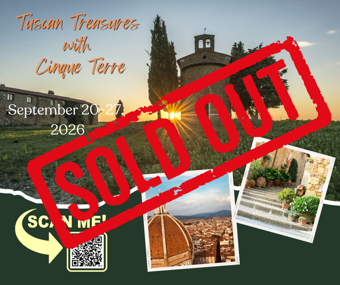 Tuscany Treasures with Cinque Terre, September 20–27, 2026 — sold out